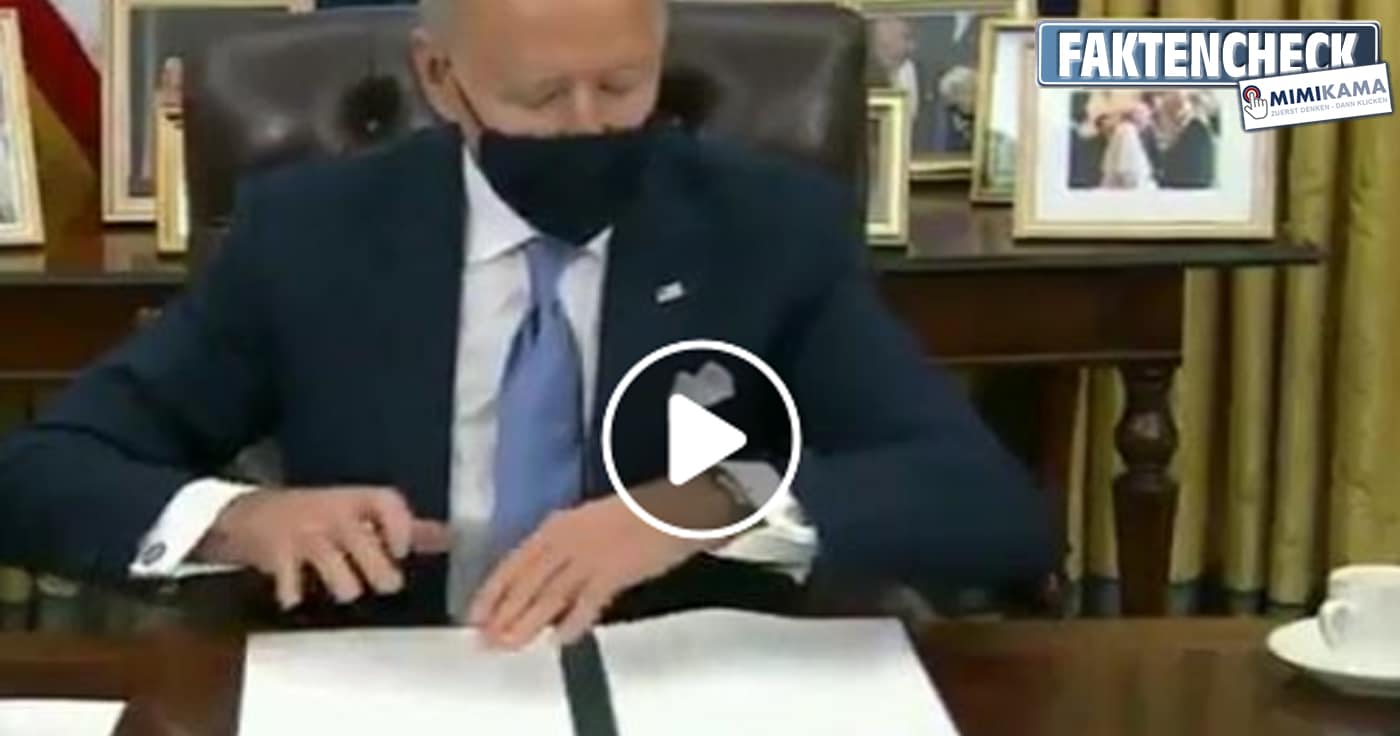 Nein, Joe Biden unterschreibt kein leeres Papier