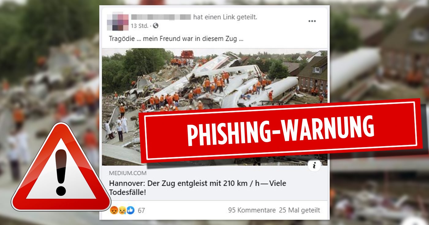 Achtung, Phishing! Keine Zugentgleisung in Hannover!