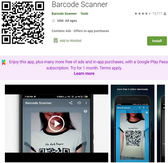 Die Barcode Scanner App