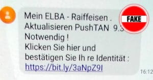 Phishing warning: Fake SMS and emails in the name of Raiffeisen!