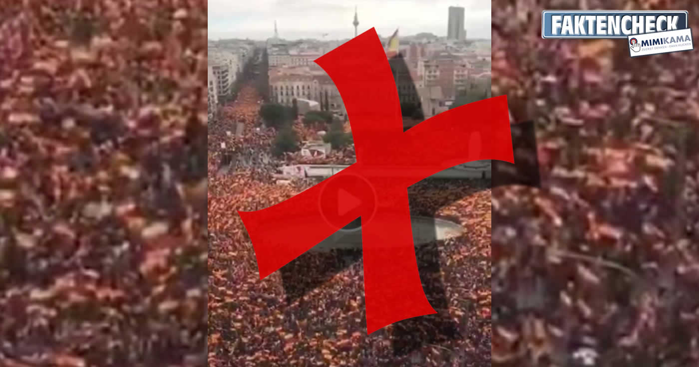 Dieses Video zeigt keine Corona-Demo in Madrid