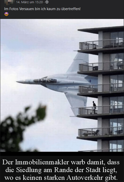 Knapper Vorbeiflug einer F-18