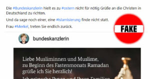 Merkel: Grüße zu Ramadan, aber nicht zu Ostern? Falsch!
