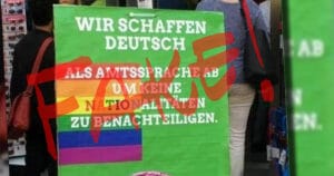 Nein, die Grünen wollen Deutsch als Amtssprache nicht abschaffen!
