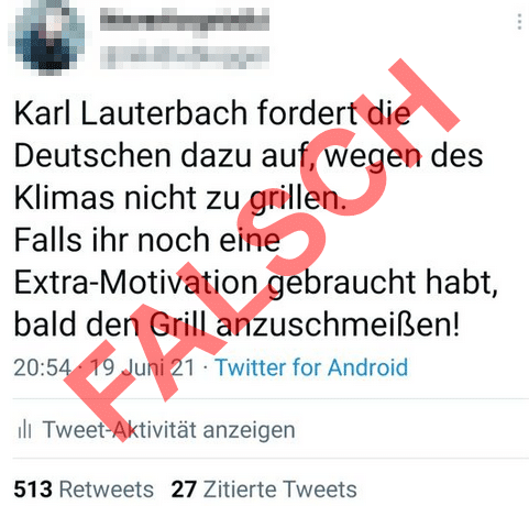 Karl Lauterbach ist gegen Grillen?