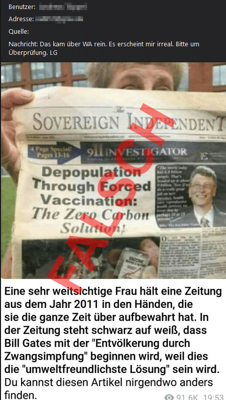 Plant Bill Gates eine Entvölkerung durch Zwangsimpfung?