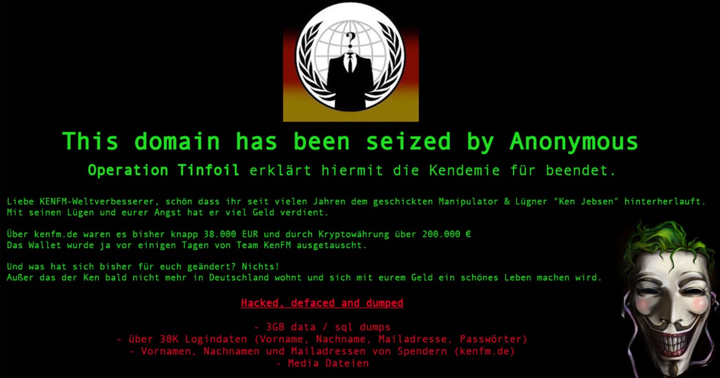 Anonymous legt Website von Ken Jebsen lahm