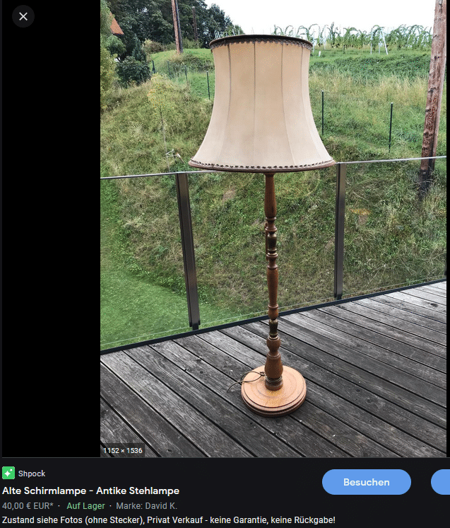 Die echte Stehlampe