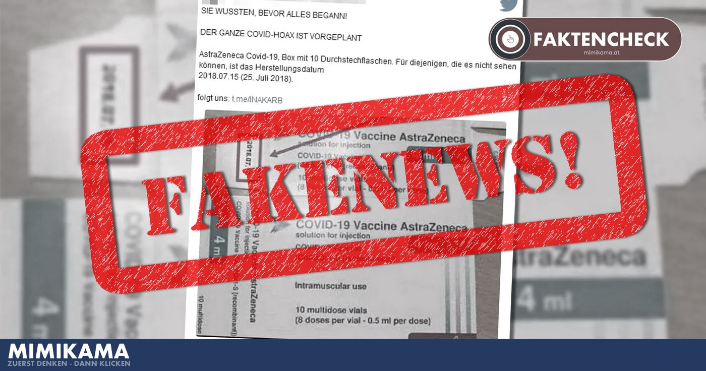 Mogelpackung: Den AstraZeneca-Impfstoff gab es nicht schon 2018!