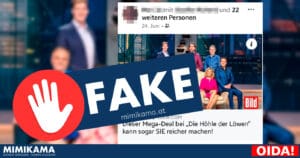 Facebook: Freunde locken euch auf einen „Höhle der Löwen“ Fake-Artikel!