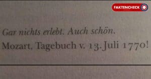 13. Juli 1770: „Gar nichts erlebt. Auch schön.“ Mozart?