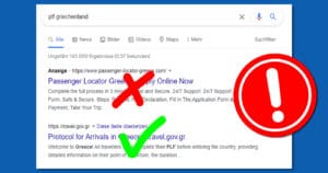Falsches „Passenger Locator Form“ bei der Einreise nach Griechenland