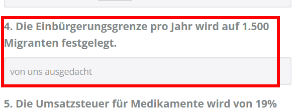 Edeka schickt Smoothies mit AfD-Aufdruck zurück – mimikama.org Screenshot: Rätsel "Die Qual der Wahl"