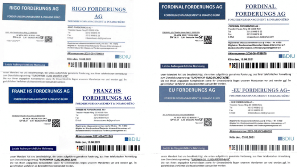 Abzocke mit Inkassoschreiben (Fordinal-, EU-, Rigo-, Franz HS Forderungs AG) – mimikama.org Abzocke mit Inkassoschreiben (Fordinal-, EU-, Rigo-, Franz HS Forderungs AG) – mimikama.org