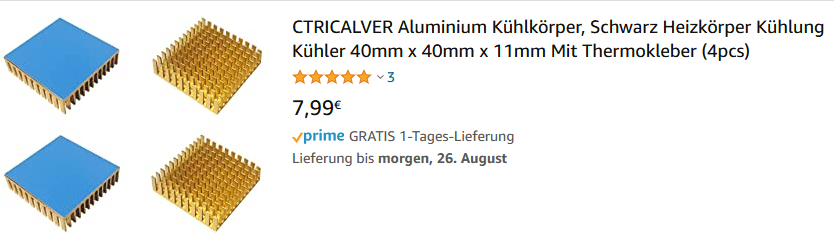 Ein Kühlkörper auf Amazon