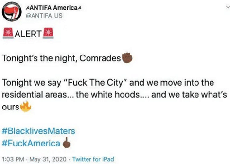 Interne Dokumente zeigen: US-Polizei jagte nicht-vorhandene Antifa-Busse – mimikama.org Ein Tweet der falschen Antifa
