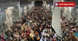 The photo from the transport plane – real, but there is also a false image circulating