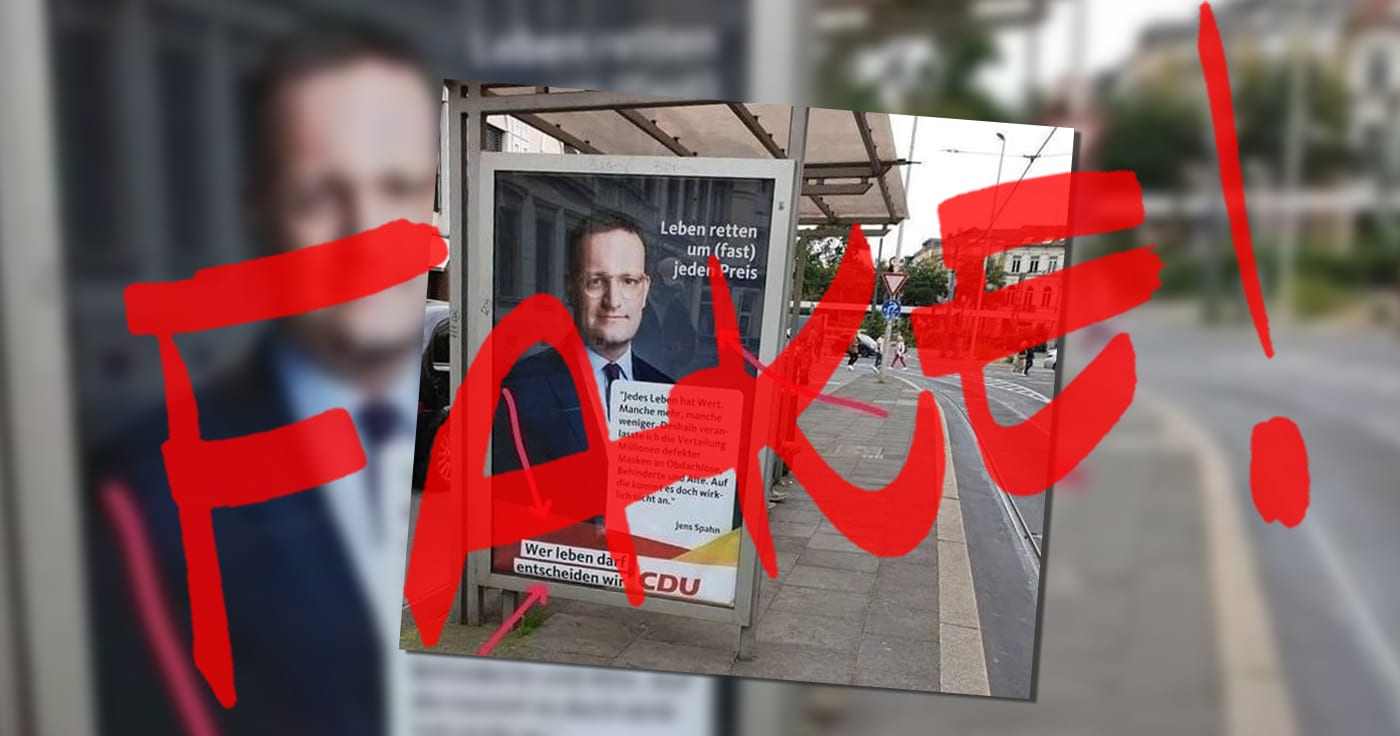 Nicht von der CDU: Die Spahn-Plakate "Leben retten um (fast) jeden Preis"