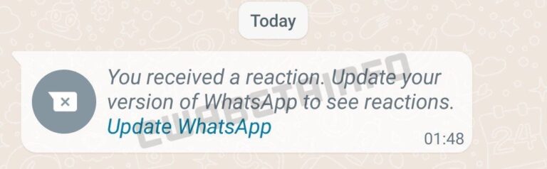 Screenshot WABetaInfo WhatsApp Nachricht