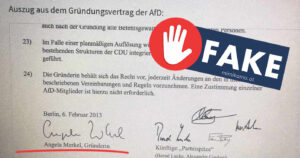 Faktencheck: Der angebliche AfD-Gründungsvertrag mit Angela Merkel