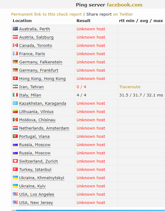 Screenshot: check-host.net