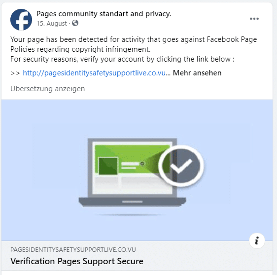 Screenshot: Facebook