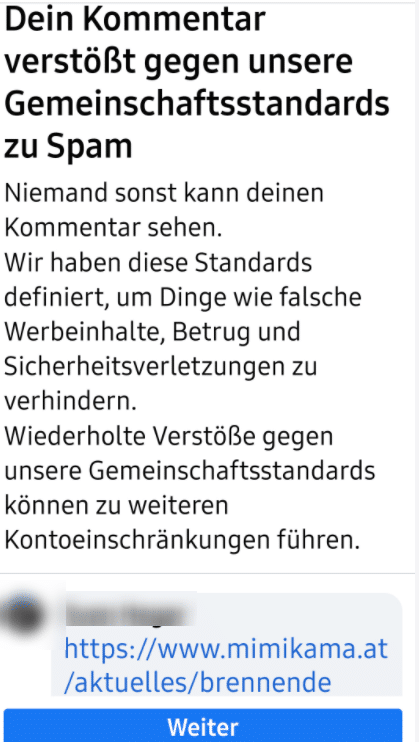 Screenshot: Facebook