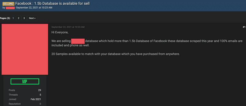 Der Beitrag in dem Hacker-Forum