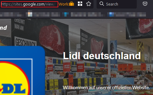 Nein, das ist nicht die echte Lidl-Seite
