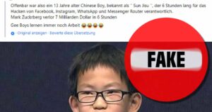 Nein, der 13-jährige Sun Jisu hat Facebook, WhatsApp und Instagram nicht gehackt