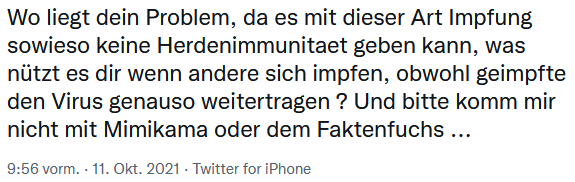 Warum impfen, wenn es eh nichts nützt?