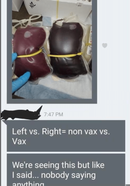 Und nach der Impfung hat dein Blut die Farbe verändert? Nein!