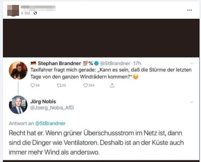Screenshot "Windräder sind in Wirklichkeit Ventilatoren?"