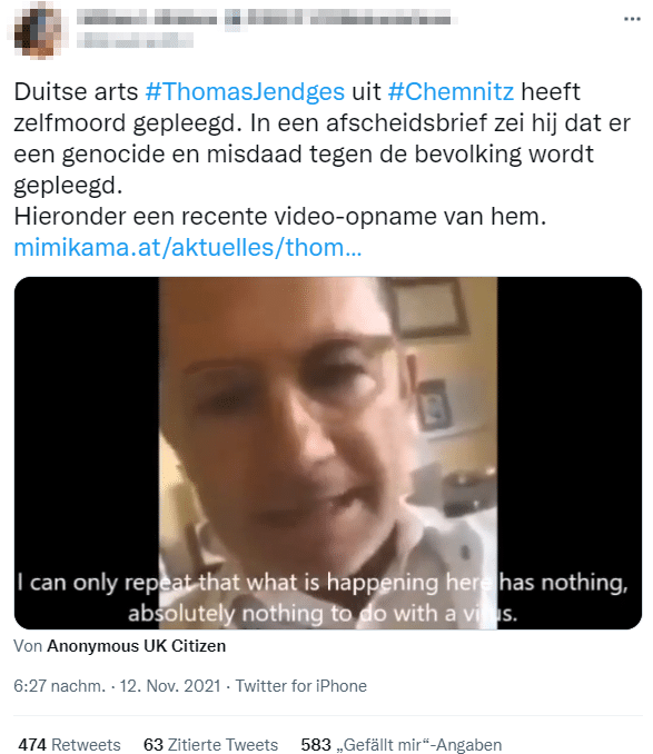 Das angebliche Video von Jendges