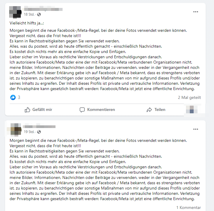 Der Kettenbrief über die angebliche neue Regel