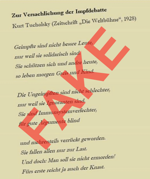 Kein Gedicht von Tucholsky