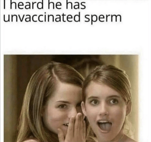 Meme über Sperma von Ungeimpften