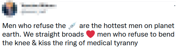 Ungeimpfte Männer sind heiß