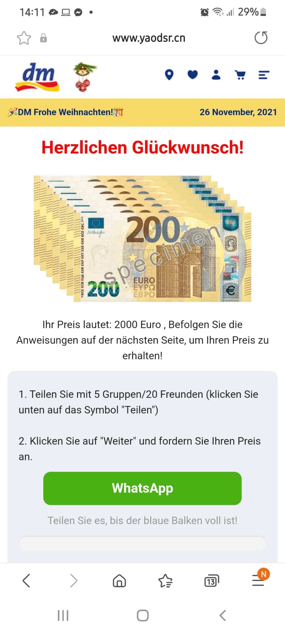 WhatsApp-Warnung: Achtung vor "DM Frohe Weihnachten!"