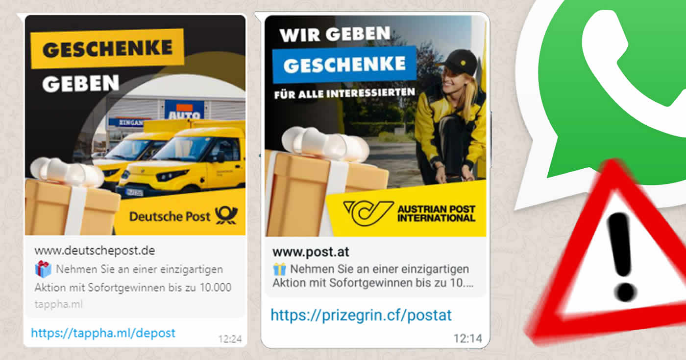 Warnung vor falschem Gewinnspiel der Deutschen/Österreichischen Post!