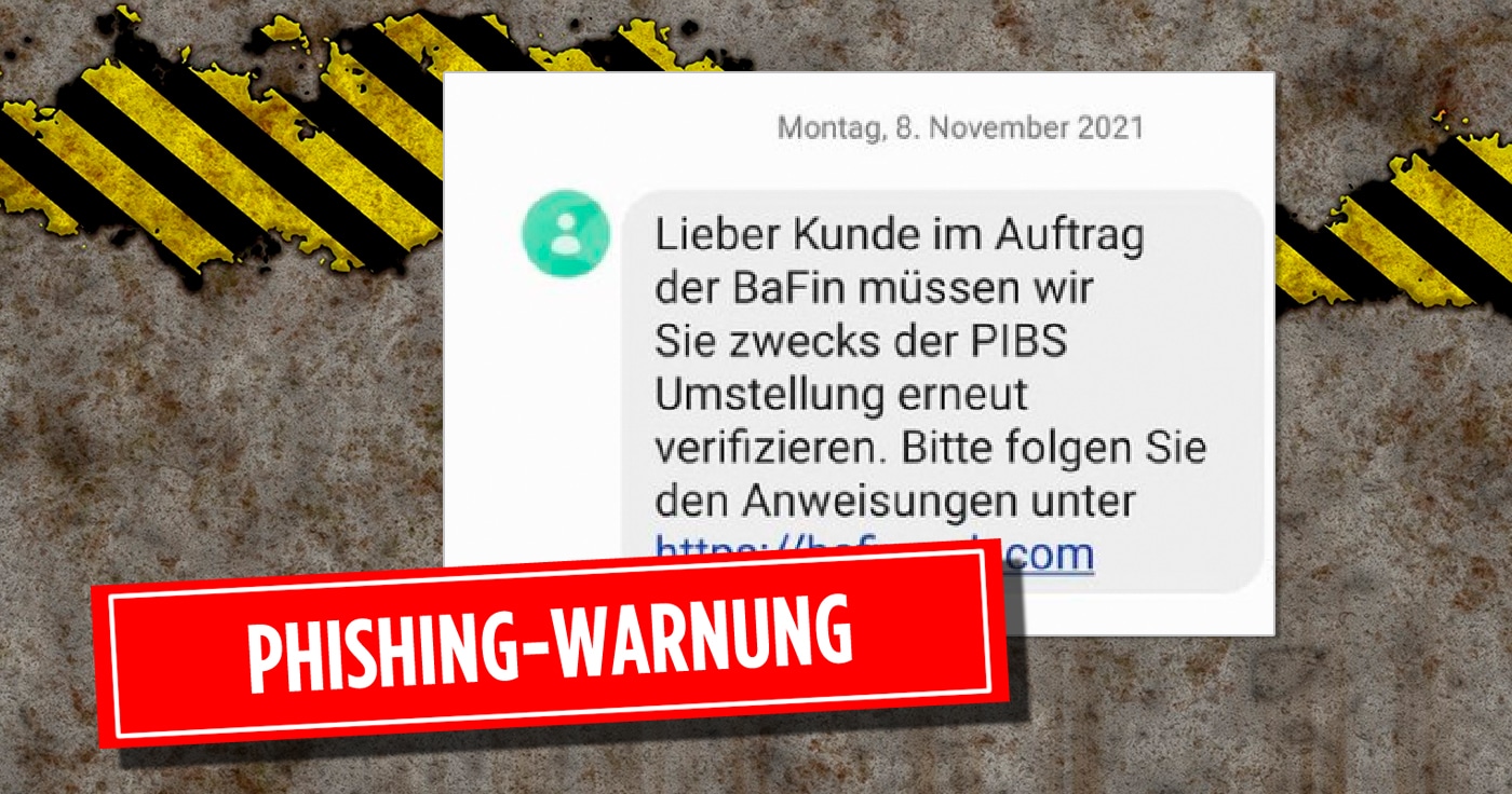 Screenshot BaFin Phishing SMS