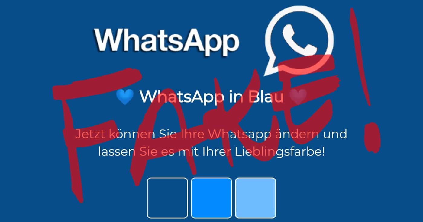 Finger weg von "Blue WhatsApp"!