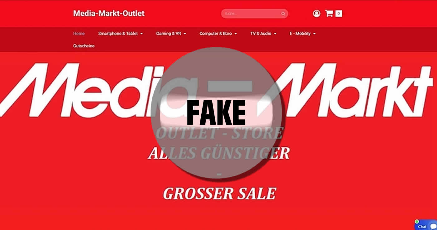 media-markt-outlet.de ist Fake – Sie erhalten trotz Bezahlung keine Ware.