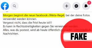 Nein, es gibt keine neue Facebook/Meta-Regel!