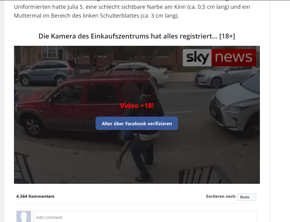Facebook-Falle: Falschmeldung über entführtes Kind in Darmstadt – mimikama.org Tippt man nun das Video an, um die angebliche Entführung zu sehen, gerät man in die Falle