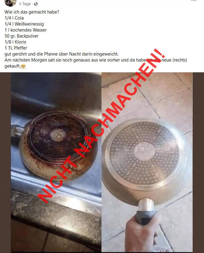 Das gefährliche Rezept für ein Putzmittel