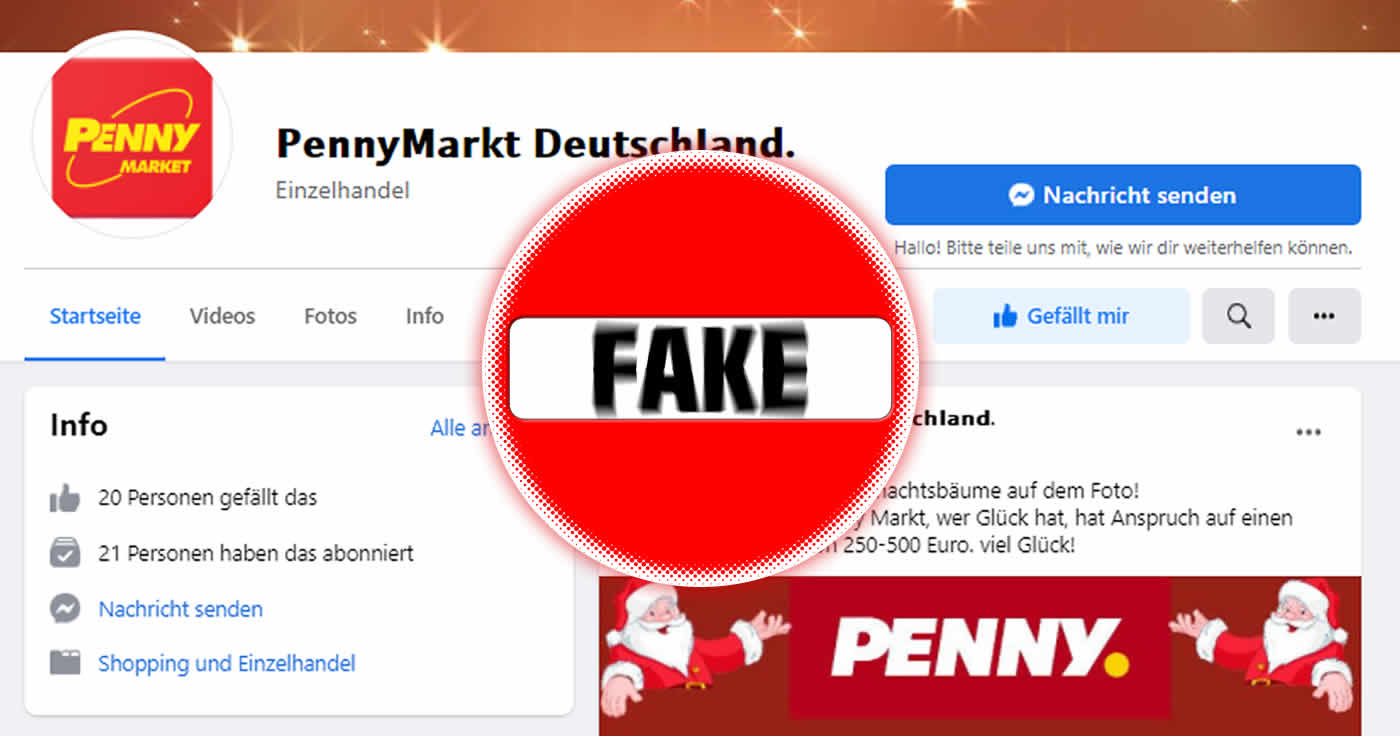 Penny Markt Deutschland: Fake Gewinnspiel auf Facebook