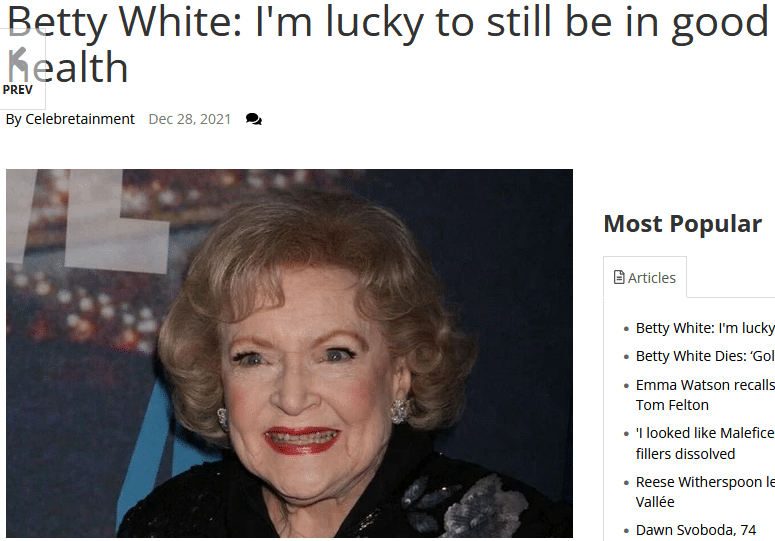 Der Artikel über Betty White