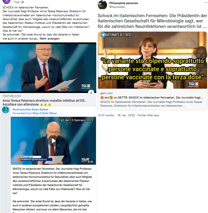 Der angebliche Schock im italienischen Fernsehen