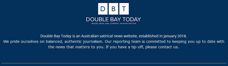 Double Bay Today ist eine Satire-Seite